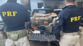 Carga de 625 kg de maconha é encontrada em carro roubado após fuga