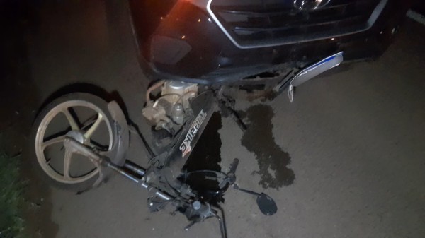 Colisão entre SUV e motoneta é registrada na PR 180