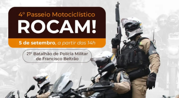 4º Passeio motociclistico da ROCAM acontece neste sábado dia 05 de setembro
