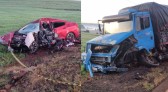 Grave acidente entre carro e caminhão deixa um morto, na PR 566