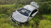 Saída de pista é registrada entre Barracão e Santo Antonio do Sudoeste