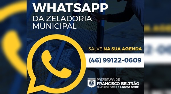 Prefeitura implanta o WhatsApp da zeladoria