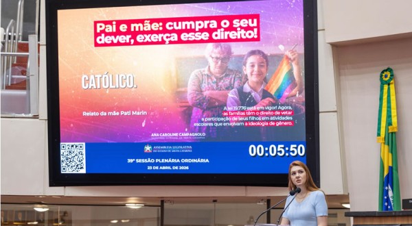 Lei que garante autonomia dos pais sobre educação sexual é destacada em plenário