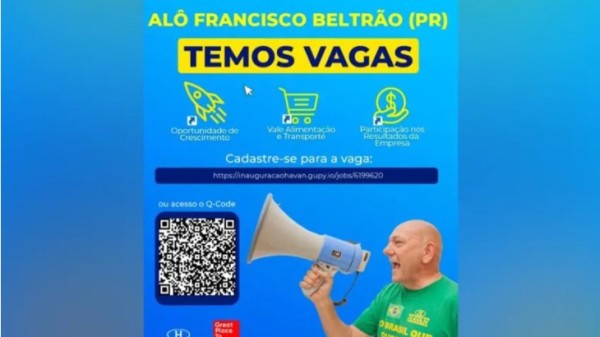 Havan cadastra colaboradores para a loja de Francisco Beltrão