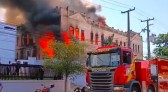 Incêndio de grandes proporções destrói prédio histórico do Instituto de Educação no PR
