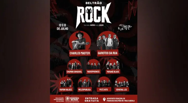 Confira quais bandas vão se apresentar no Beltrão Rock