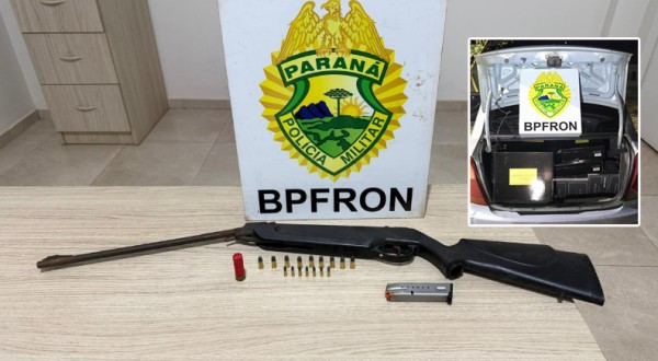 Homem é preso com arma, munições e veículo carregado com vinhos argentinos