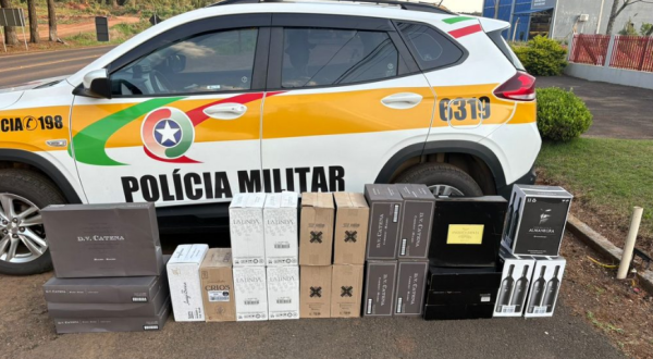 PMRv apreende 142 garrafas de vinho durante abordagem