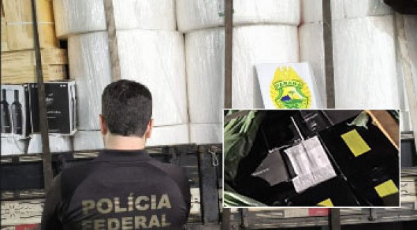Carga de vinho avaliada em R$ 1,8 milhão é apreendida e homem é preso na PR-280
