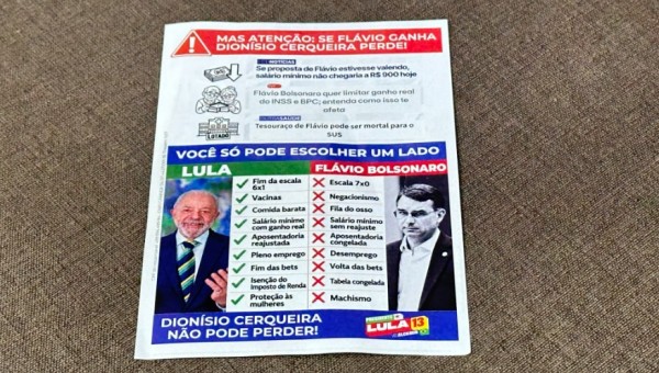 Vereador denuncia distribuição de panfletos com fake news eleitorais e anuncia representação à Polícia Federal