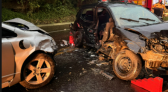 Colisão entre três carros deixa uma pessoa morta e feridos na BR-282