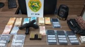 Cinco pessoas são presas em ação conjunta da PM em Dois Vizinhos com apreensão de drogas, arma e dinheiro