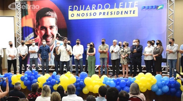 Eduardo Leite cumpriu agenda em Beltrão onde lançou sua pré-candidatura a presidente