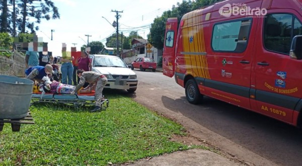 Idosa é atropelada por motocicleta no bairro Luther King