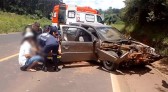 Homem fica ferido após colidir com barranco na PR-280, entre Renascença e Marmeleiro