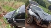 Mulher fica gravemente ferida após ser ejetada de veículo em acidente na BR-163