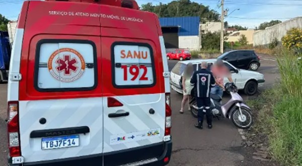 Motociclista fica ferida após colisão com carro na PR-180