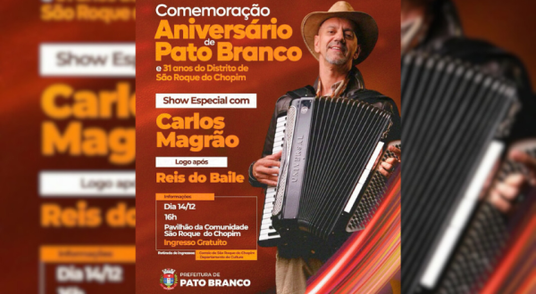 Aniversário dos 73 anos do município serão celebrados com uma programação especial