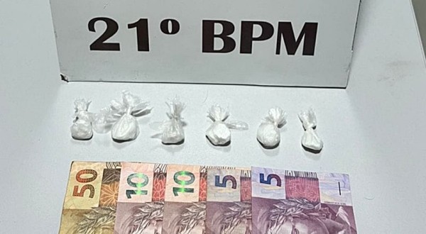 Homem é preso por tráfico de drogas durante ação da PM