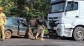 Motorista morre após colisão frontal entre carro e caminhão na BR-373