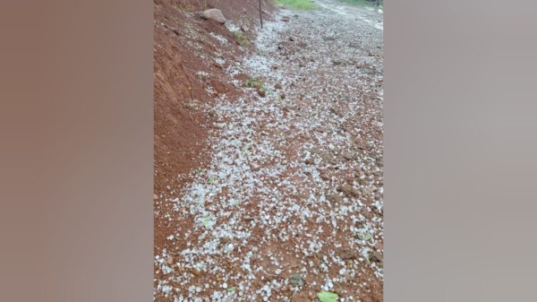 Granizo e chuva forte são registados