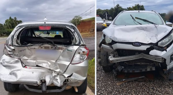 Colisão traseira deixa duas mulheres feridas na PRC-280