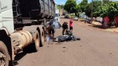 Adolescente foge de abordagem policial pilotando motocicleta e se envolve em acidente