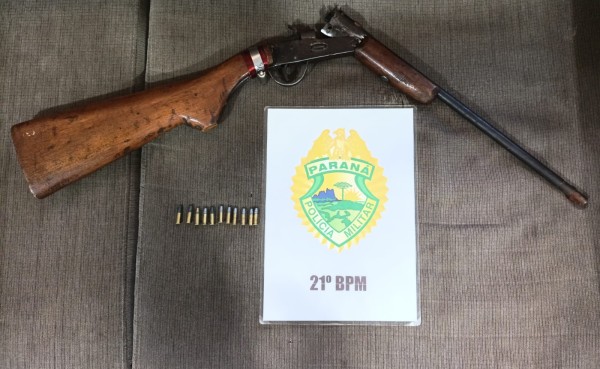 Polícia Militar apreende arma de fogo no interior do município