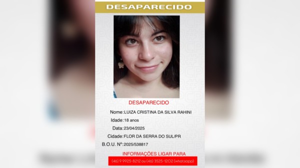 Polícia Civil pede apoio para encontrar jovem desaparecida