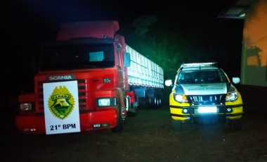 Polícia Militar intercepta caminhão com carga de ilícitos na BR-280