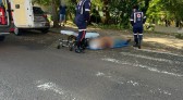 Acidente entre moto e carro na Rua Curitiba