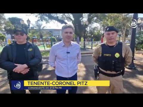 Prefeito Cleber anuncia reforço na segurança da praça central de Beltrão
