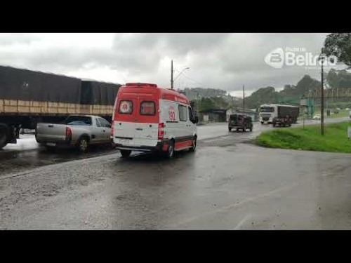 Homem fica ferido em acidente próximo a passarela de Marmeleiro