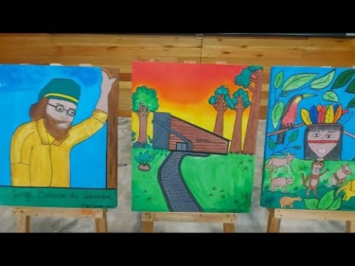 Alunos doam pinturas ao Ecomuseu Jorge Baleeiro Lacerda