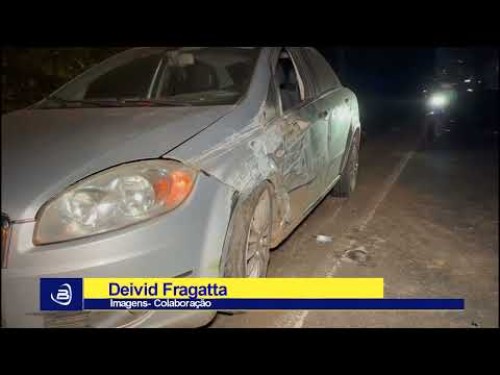 Colisão em barranco deixa motorista ferido na PR-483