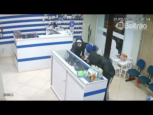 Câmera flagra ação de bandidos em relojoaria de São Jorge do Oeste